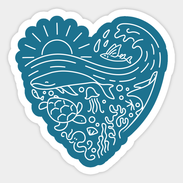 Love the sea - Ocean - Sticker