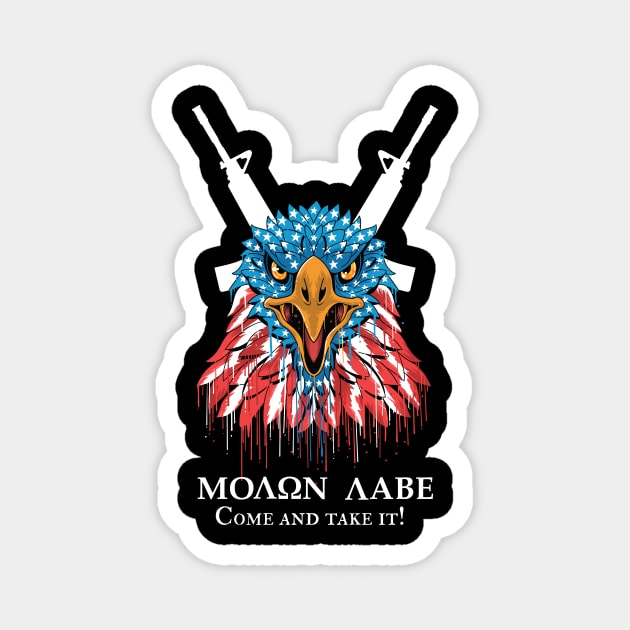 Molon Labe, Come and take it Magnet by creativegraphics247