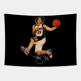 Steve Nash Basketball Legend Signature Vintage Retro 80s 90s Bootleg Rap Style Tapestry