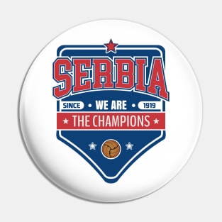 Serbia Football Superstar Badge Pin