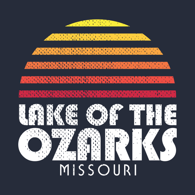 Lake of the Ozarks Retro Vintage Style Sunset by PodDesignShop