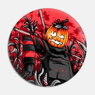 Halloween Evil Pumpkin Scarecrow Pin