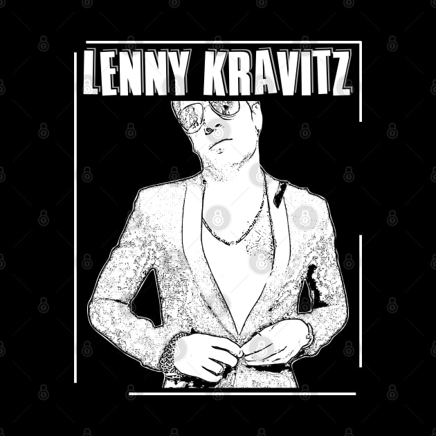 Lenny Kravitz // white retro by Degiab