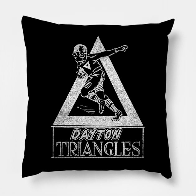 Dayton Triangles Vintage Distressed Retro Pillow by BarryJive