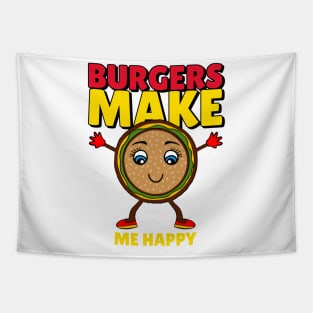 FUNNY Burger Addict Tapestry