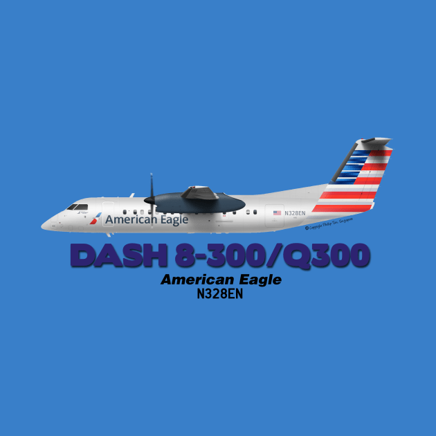 DeHavilland Canada Dash 8-300/Q300 - American Eagle by TheArtofFlying