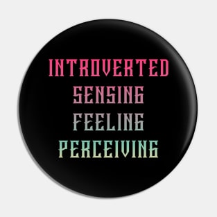 ISFP Introverted Sensing Feeling Perceiving Pin