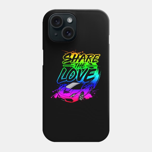 stephen sharer share the love rainbow Phone Case by ZioCreations