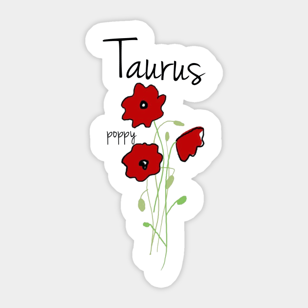 Taurus Zodiac Sign Flower Art Zodiac Signs Aufkleber Teepublic De
