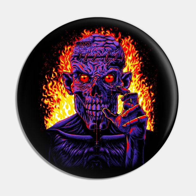 Zombie in flames Pin by albertocubatas