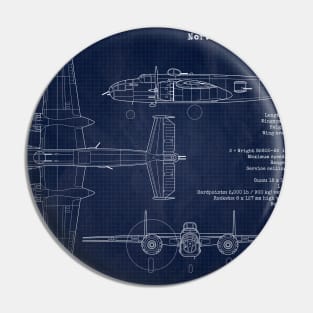 B25 Mitchell Blueprint Pin