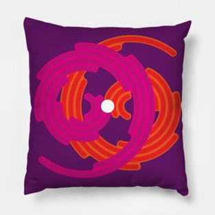 Pink and Orange Swirl Pillow