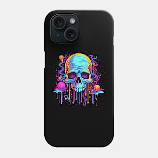 Psychedelic Galaxy Universe Skull LSD Phone Case