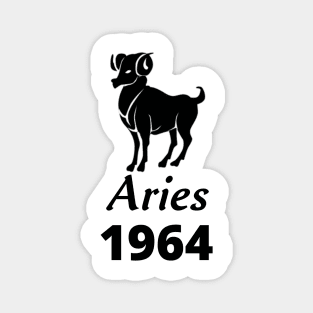 Black Aries Zodiac 1964 Magnet