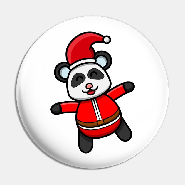 Sticker and Label Of  Cute Baby Christmas Panda Pin by tedykurniawan12