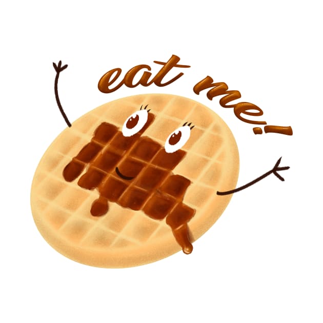 Eat me waffle t-shirt by SamuelC23