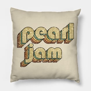 Pearl Jam // Vintage Rainbow Typography Style // 70s Pillow