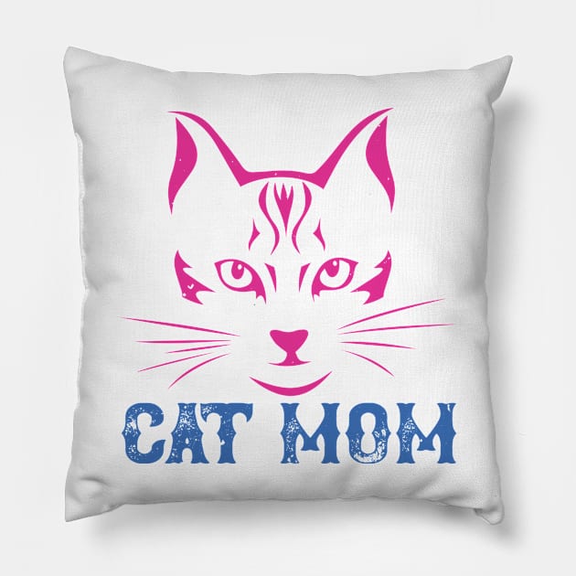 Cat Mom Pillow by 4Zimage