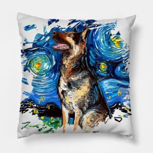 German Shepherd Night 2 (version 3) Pillow