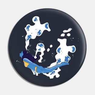 Blue Lady swimming Pin