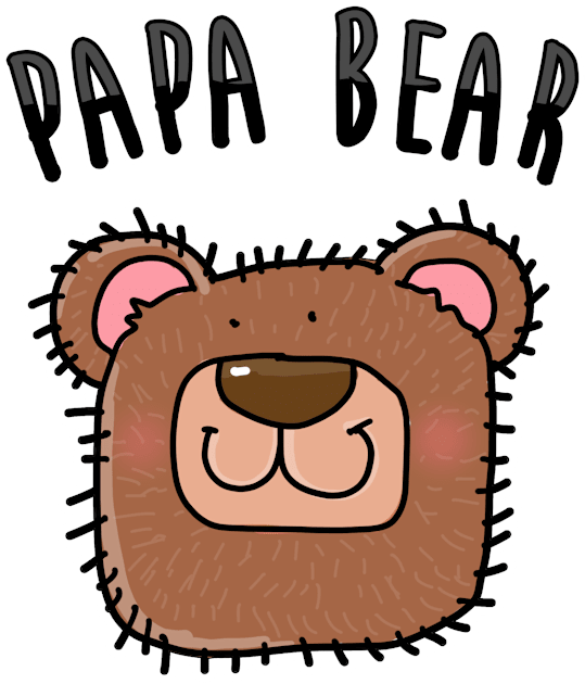 Papa Bear Kids T-Shirt by FerMinem