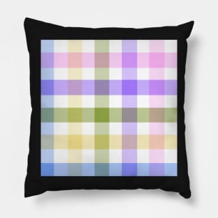 English Garden Spring Plaid Pillow