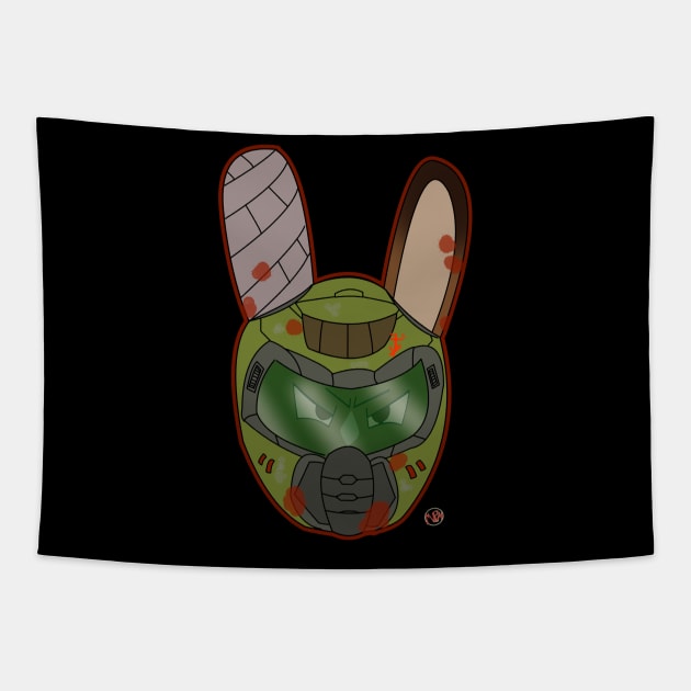 Eternal Horizons Doom Bunny Tapestry by Miles Per Minute media