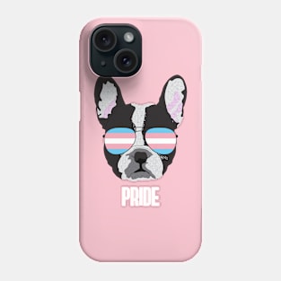 PRIDE - Boston Terrier Dog Trans Transgender Pride Flag Phone Case