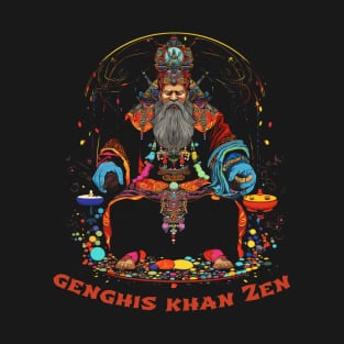 Funny Genghis Khan, Zen Meditation T-Shirt