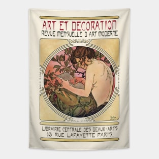 Art Et Decoration, Mucha lithograph Tapestry