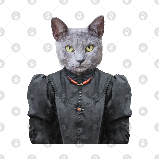 Victorian Goth Cat by DarkMaskedCats