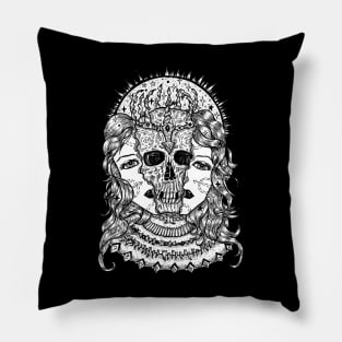 Mystic Skull (5) Hand Drawn Original Artwork. Pillow