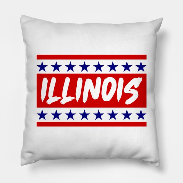 Illinois Pillow by colorsplash