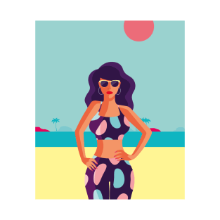 Miami Beach Illustration T-Shirt