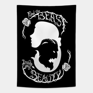 Find the Beast inside your Beauty - black version Tapestry