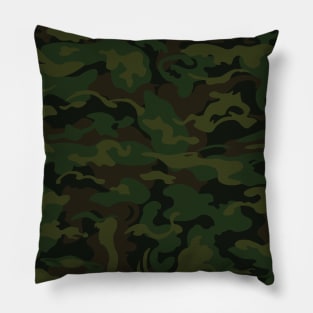 Green Camouflage Pattern Pillow