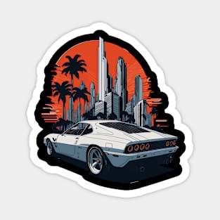 Street Car Miami City T-shirt Design Magnet