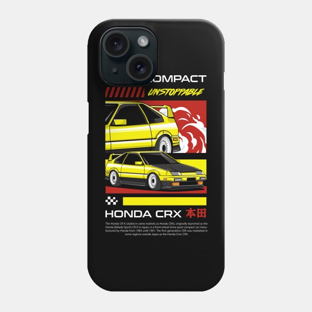 Honda CRX Lover Phone Case by Harrisaputra