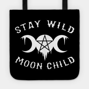 Wiccan Occult Satanic Witchcraft Stay Wild Moon Child Tote