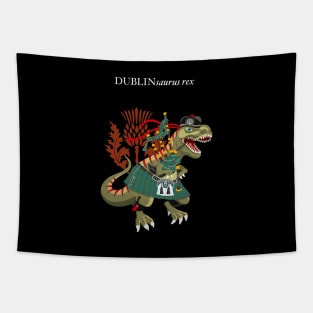 Clanosaurus Rex DUBLINsaurus Plaid Dublin Irish Ireland Family Tartan Tapestry