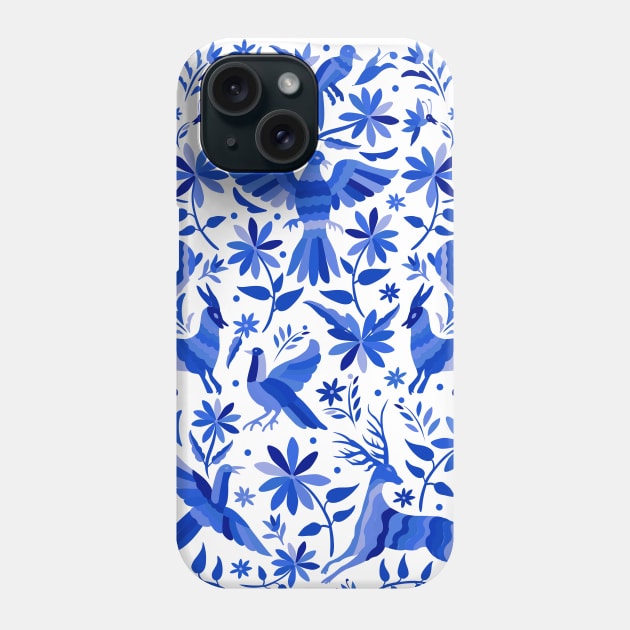 Mexican Otomí Design in Blue Phone Case by Akbaly