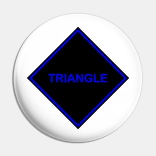 Black Blue Triangle Pin