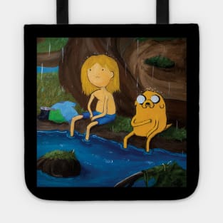 Finn and Jake - Moody Rainy Day Adventure Time Art Tote