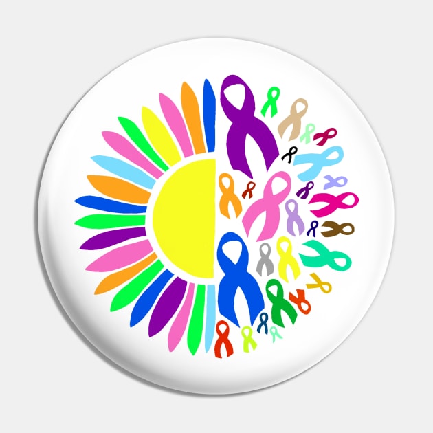 Awareness Ribbon Flower Pin by CaitlynConnor