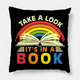 Take a look it's in a book,Reading rainbow Pillow