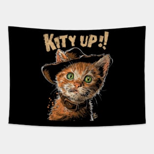 Cat Cowboy Trails Meow-riffic Tapestry