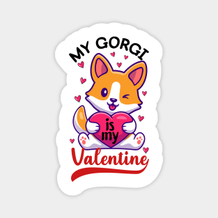 Corgi Is My Valentine Magnet