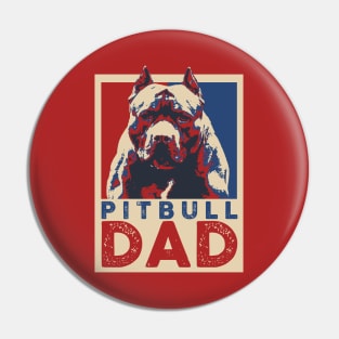 Pitbull Dad Pop Art Style Pin