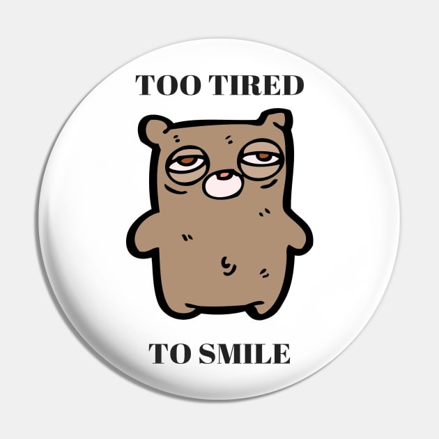 Little Bear Too Tired to Smile Pin by Prairie Ridge Designs