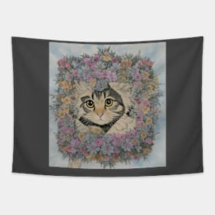 Flower Cat Tapestry